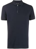 Emporio Armani Concealed Front Polo Shirt - Blue