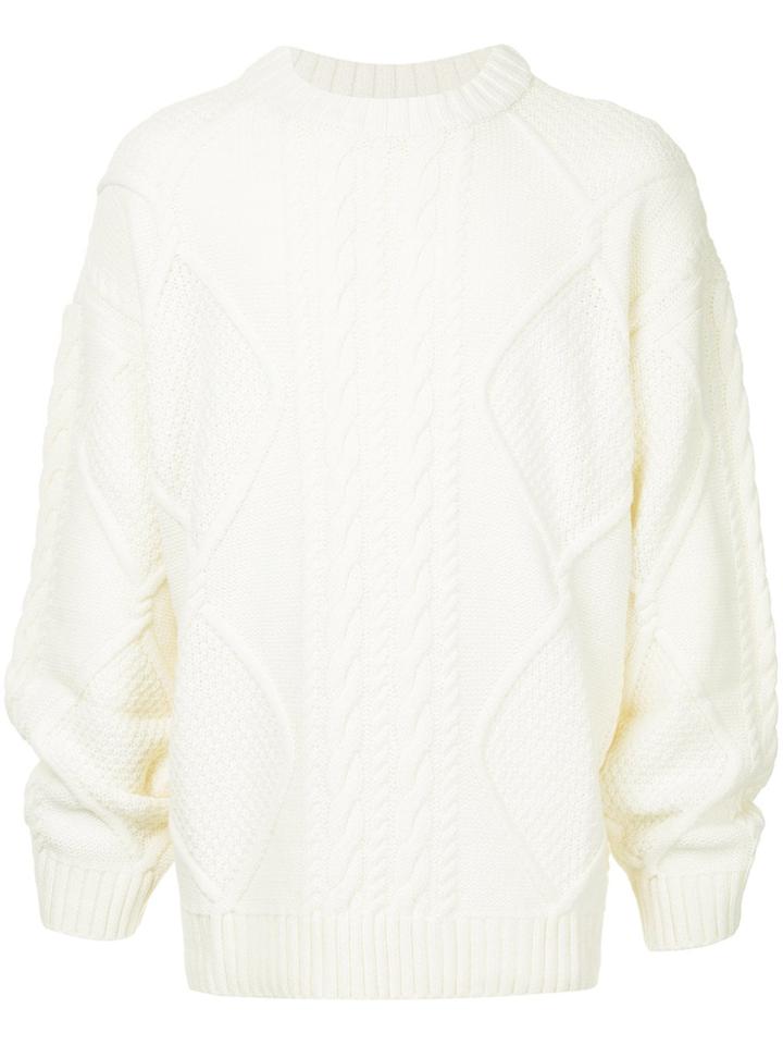Juun.j Oversized Cable-knit Jumper - White