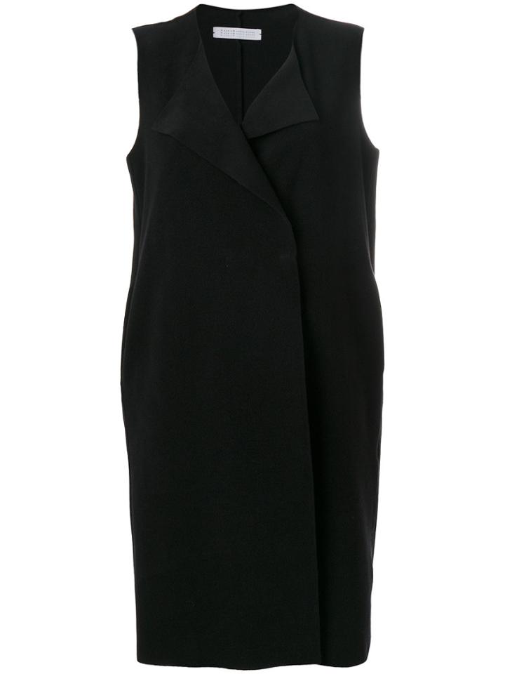 Harris Wharf London Buttoned Sleeveless Coat - Black