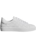 Burberry Perforated Check Leather Sneakers - White
