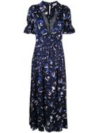 Self-portrait Lace Detail Floral Dres - Blue