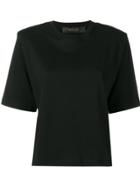 Federica Tosi Padded Shoulder T-shirt - Black
