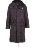Undercover All-over Print Hooded Jacket - Blue