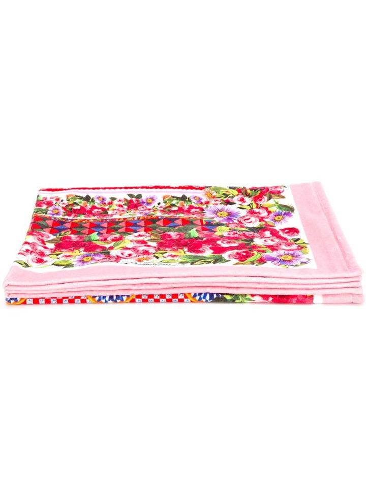 Dolce & Gabbana Mambo Print Towel, Women's, Pink/purple