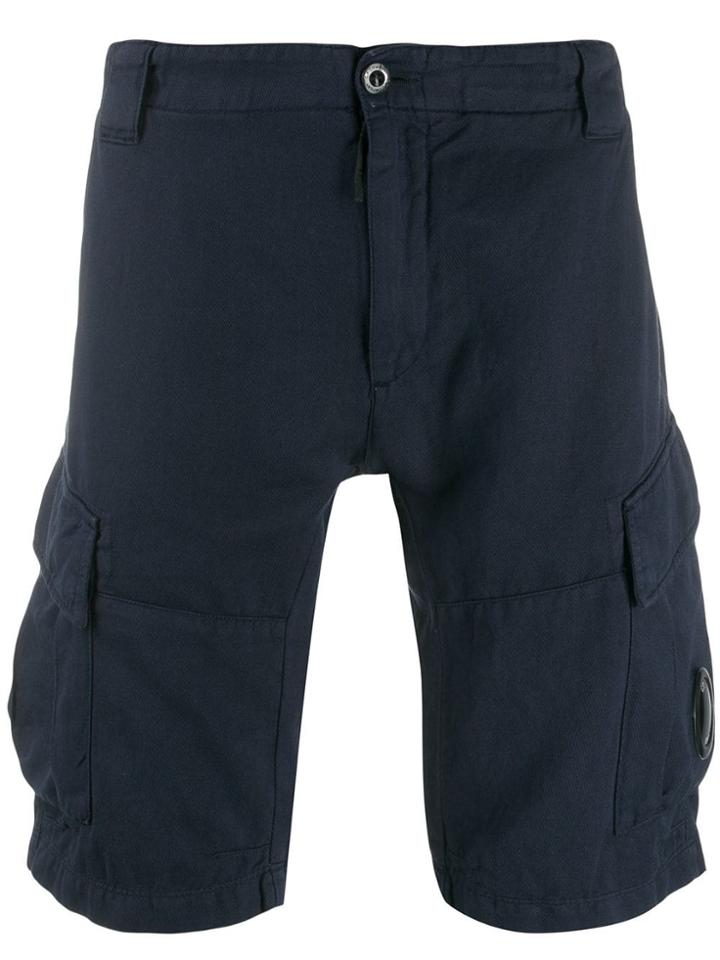 Cp Company Lens Cargo Shorts - Blue