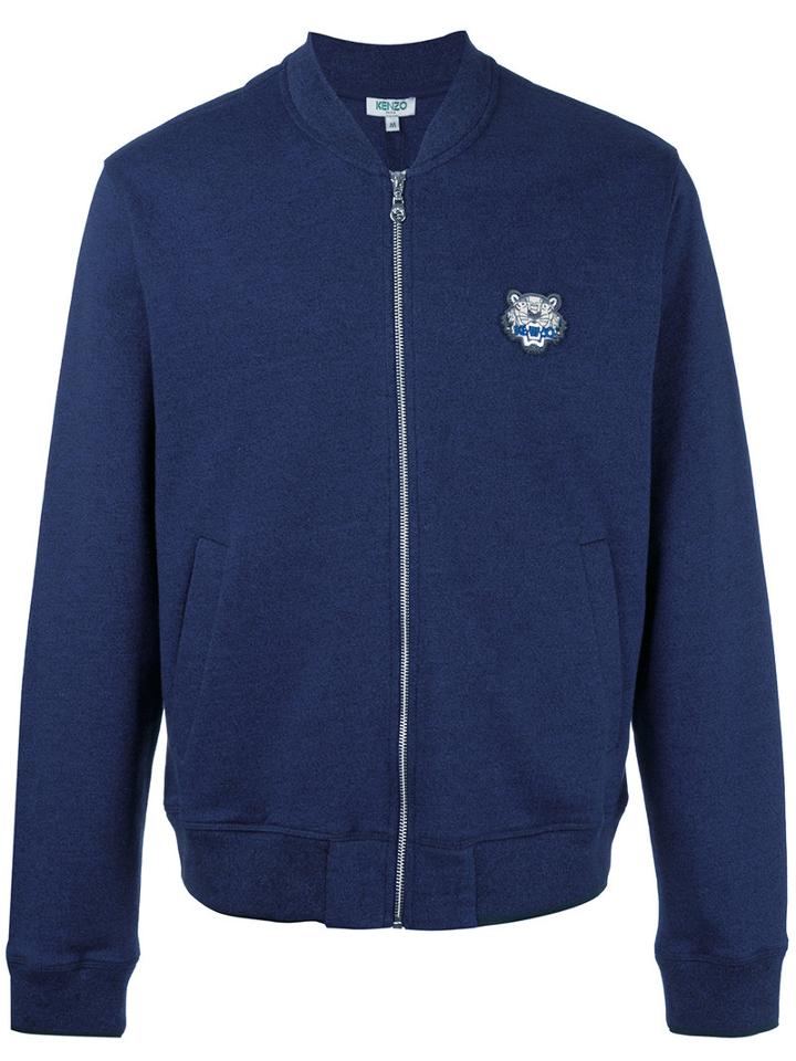 Kenzo Tiger Patch Cardigan, Men's, Size: Small, Blue, Cotton/polyester