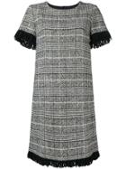 Blugirl Fringed Check Dress - Black
