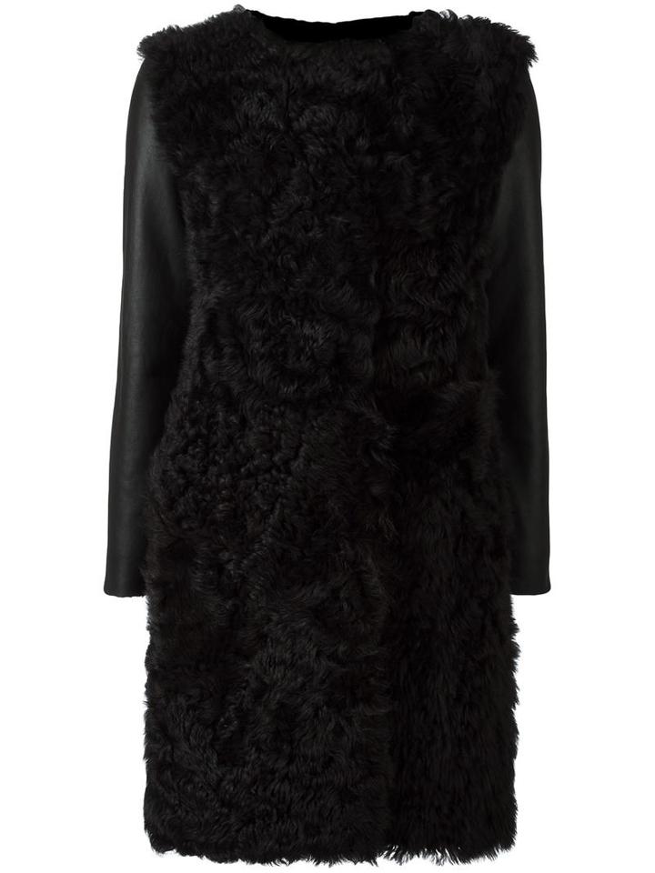 S.w.o.r.d 6.6.44 Fur Panel Coat, Women's, Size: 40, Brown, Lamb Skin/sheep Skin/shearling