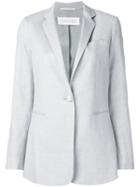 Fabiana Filippi Button Up Blazer, Women's, Size: 42, Grey, Cotton/linen/flax/spandex/elastane/viscose
