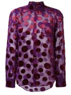 Junya Watanabe Comme Des Garçons Vintage Polka Dot Sheer Shirt, Women's, Size: Xs, Pink/purple
