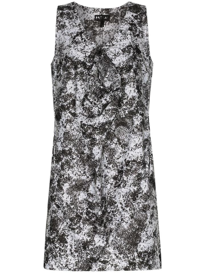 Paskal Lunar Print Front Detail Dress - Black