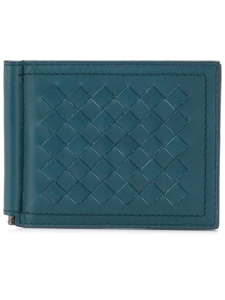 Bottega Veneta Bifold Money Clip Wallet - Blue