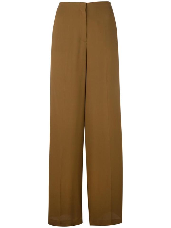 Theory High-waisted Trousers, Women's, Size: 6, Brown, Silk