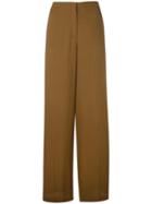 Theory High-waisted Trousers, Women's, Size: 6, Brown, Silk