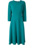 P.a.r.o.s.h. Three-quarters Sleeve Flared Dress, Women's, Size: Small, Green, Polyester/spandex/elastane