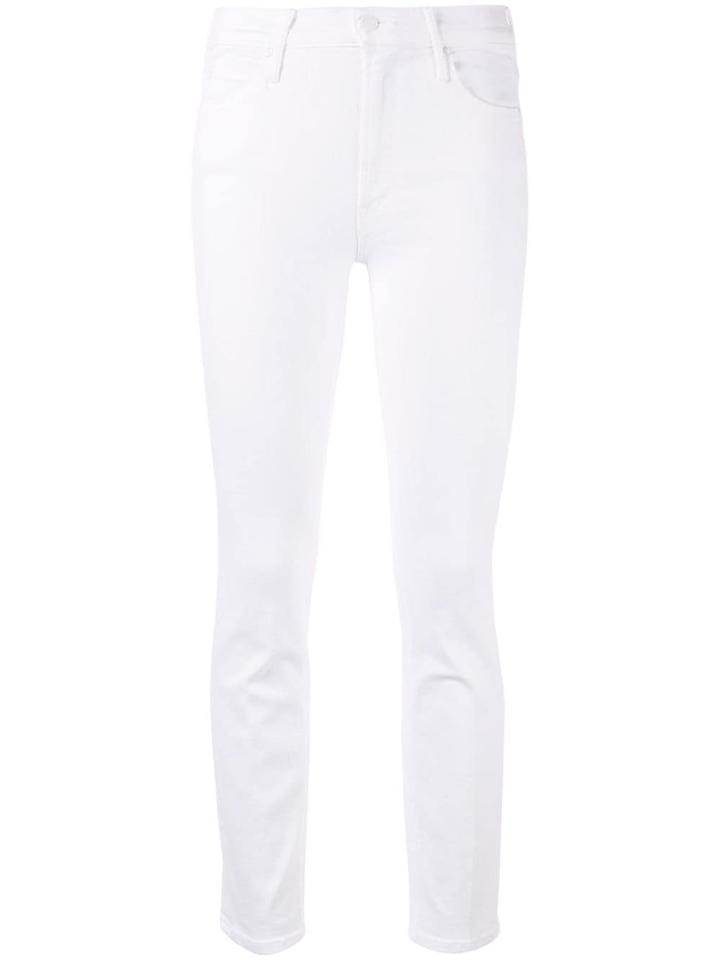 Mother The Mid Rise Dazzler Ankle - White