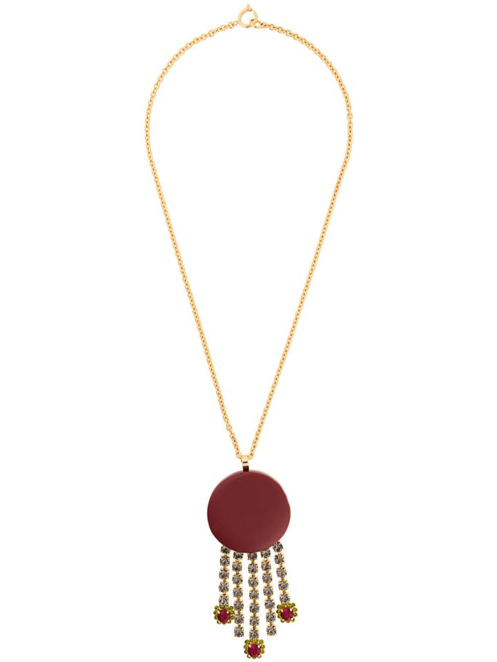 Marni Crystals Stone Embellished Necklace - Metallic