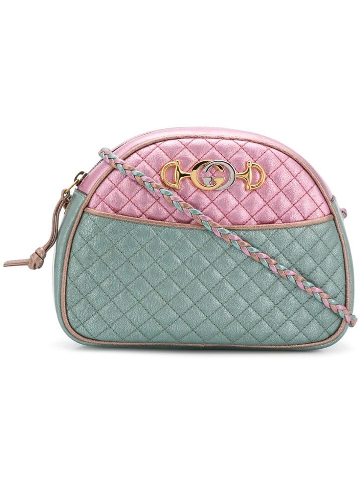 Gucci Metallic Colour-block Clutch Bag - Pink