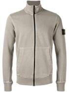 Stone Island Zip-fastened Sweatshirt, Men's, Size: Xl, Nude/neutrals, Cotton