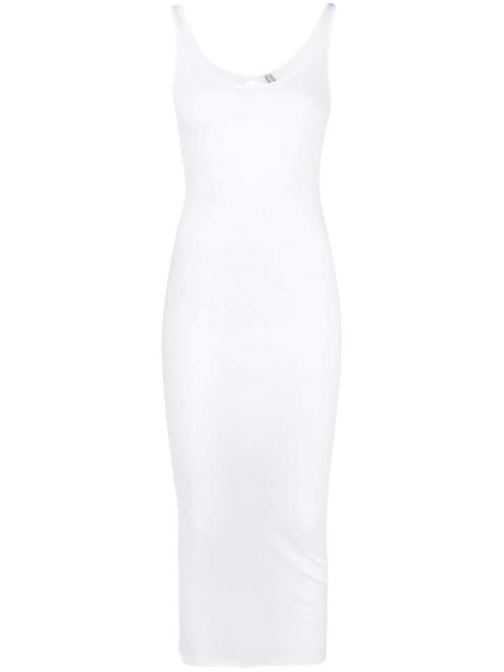 Humanoid Scoop Neck Sleeveless Dress - White