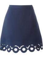Carven Textured Laser Cut Skirt