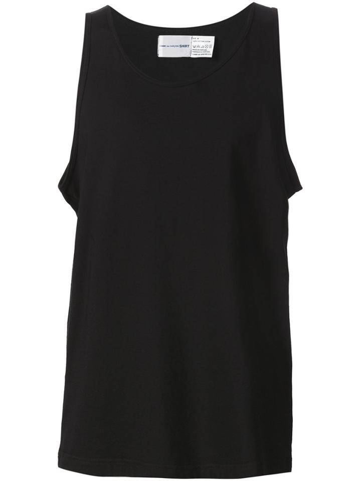 Comme Des Garçons Shirt Scoop Neck Tank Top - Black