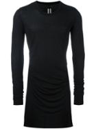 Rick Owens Long Length T-shirt, Men's, Size: Small, Black, Viscose/silk