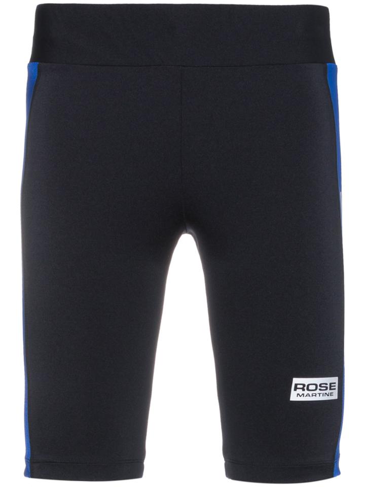 Martine Rose Blue Logo Cycling Shorts - Black