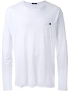 Bassike Button Pocket T-shirt, Men's, Size: Medium, White, Organic Cotton