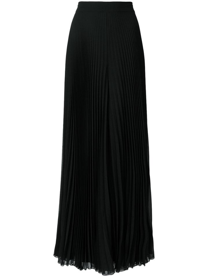Max Mara High Pleated Maxi Skirt - Black