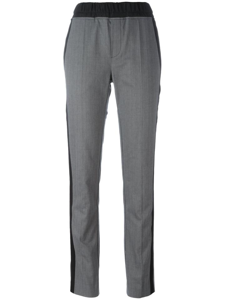 A.f.vandevorst Contrast Stripe Trousers - Grey