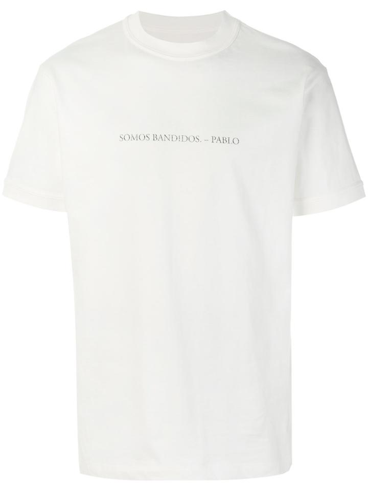 Ih Nom Uh Nit Somos Bandidos Printed T-shirt - White