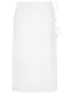 Helmut Lang Tie Waist Midi Skirt - White