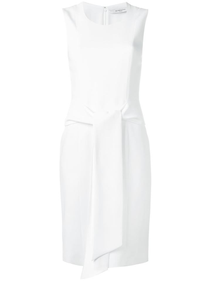 Givenchy Draped Trim Shift Dress, Women's, Size: 40, White, Viscose/spandex/elastane/silk/silk