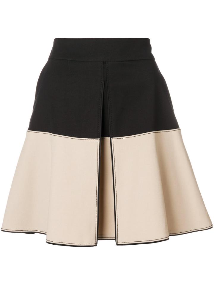 Dorothee Schumacher Two Tone Notch Front Skirt - Black