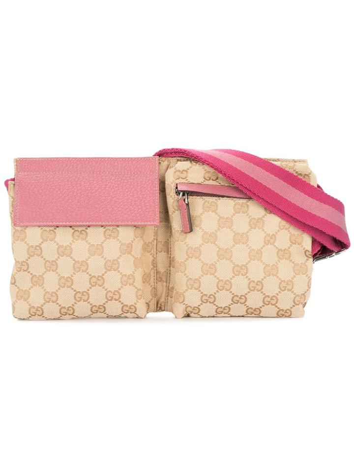 Gucci Vintage Gucci Gg Pattern Bum Bag - Neutrals