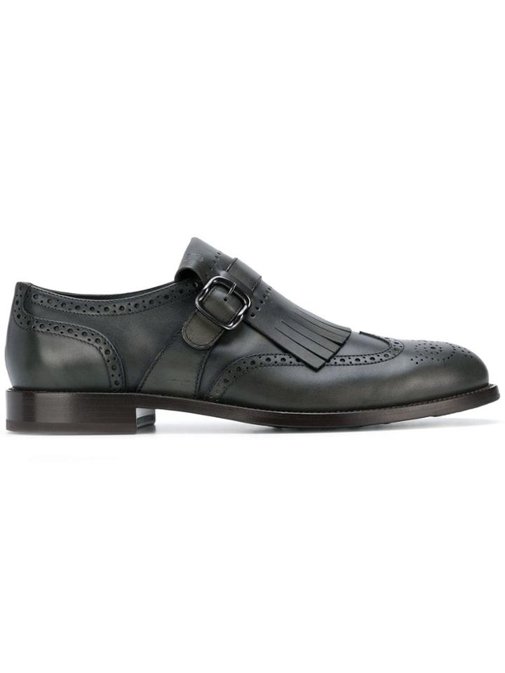 Tod's Fringed Monk Strap Shoes - Green