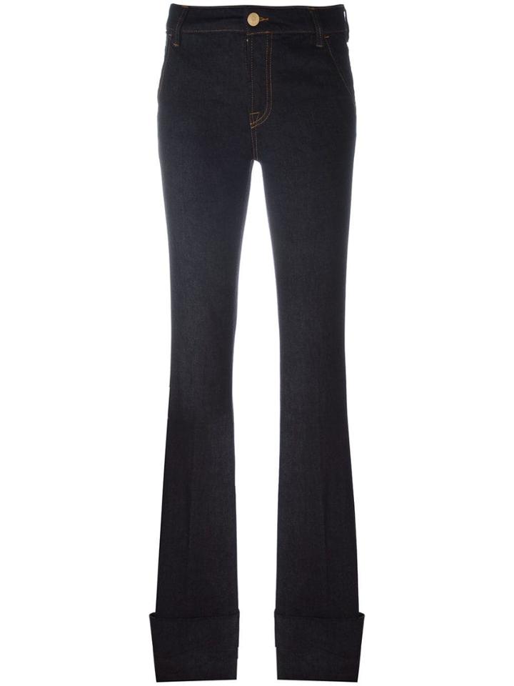 Don't Cry Flared Cuff Hem Jeans - Blue