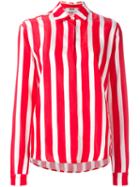 Msgm Striped Blouse, Women's, Size: 42, Red, Cotton/viscose