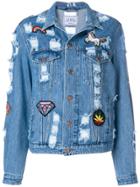 Forte Dei Marmi Couture Distressed Patch Detail Jacket - Blue