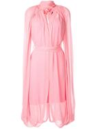 Kitx Cape-detailed Midi Dress - Pink