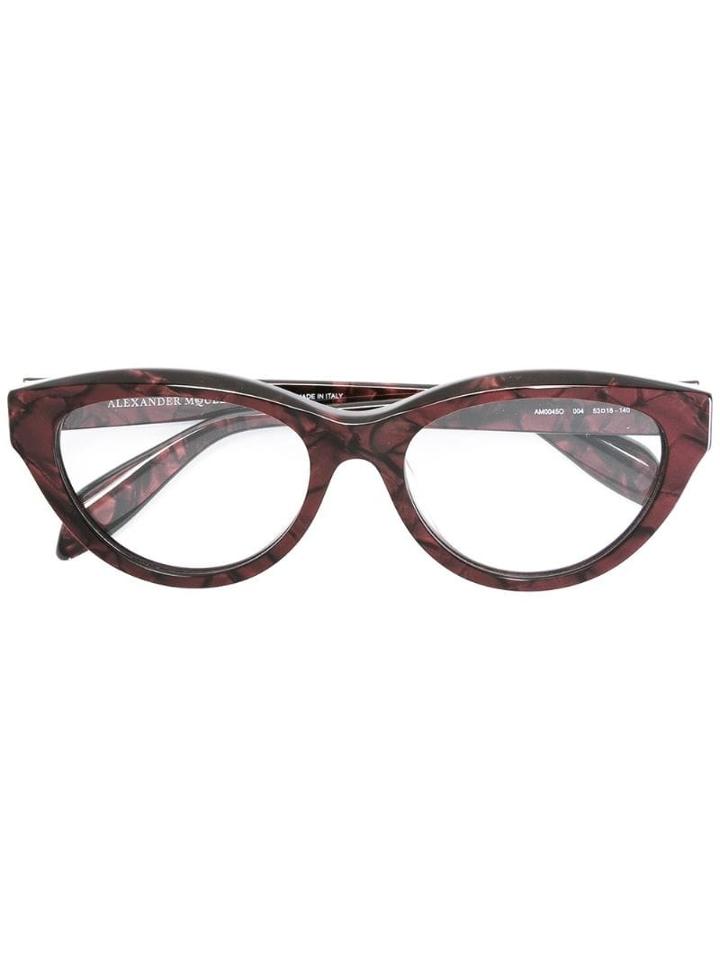 Alexander Mcqueen Eyewear Cat Eye Glasses - Pink