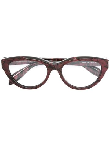 Alexander Mcqueen Eyewear Cat Eye Glasses - Pink