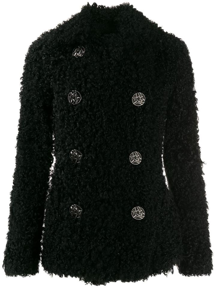Chanel Pre-owned Engraved Logo Button Jacket - Black