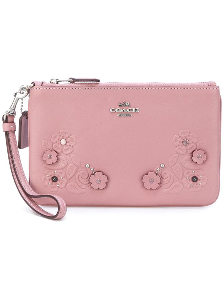 Coach Floral Clutch - Pink & Purple