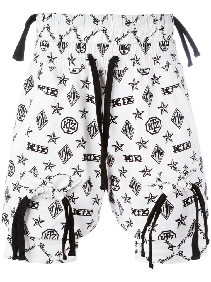 Ktz Monogram Overlap Shorts - White