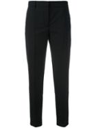 Prada Cropped Trousers, Women's, Size: 44, Black, Cupro/virgin Wool