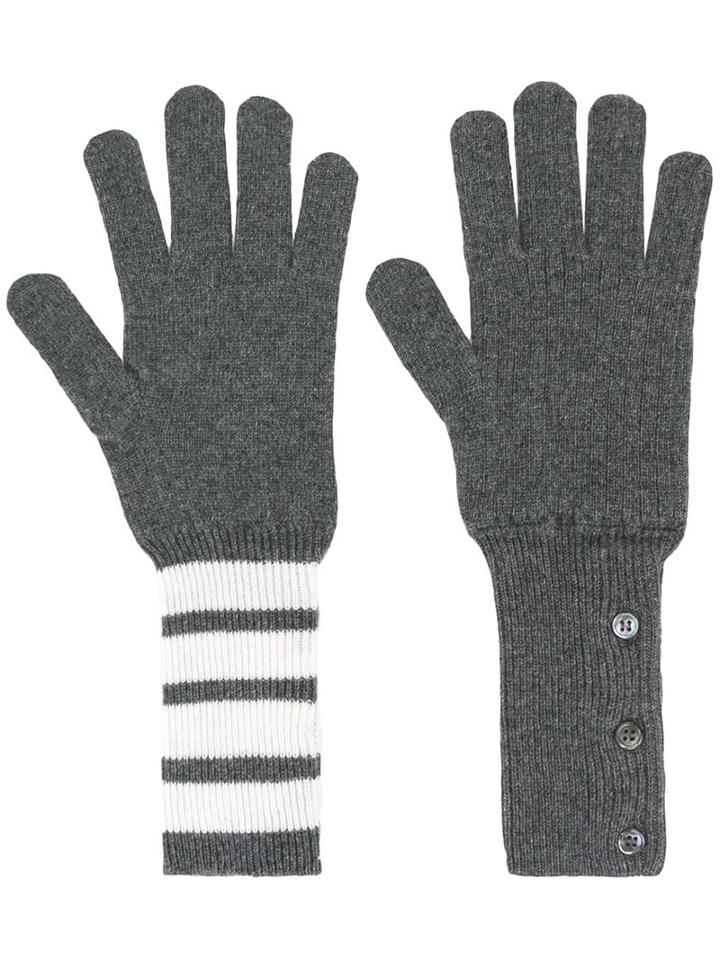 Thom Browne - Knit Gloves - Men - Cashmere - One Size, Grey, Cashmere