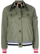 No21 Cropped Military-style Jacket - Green