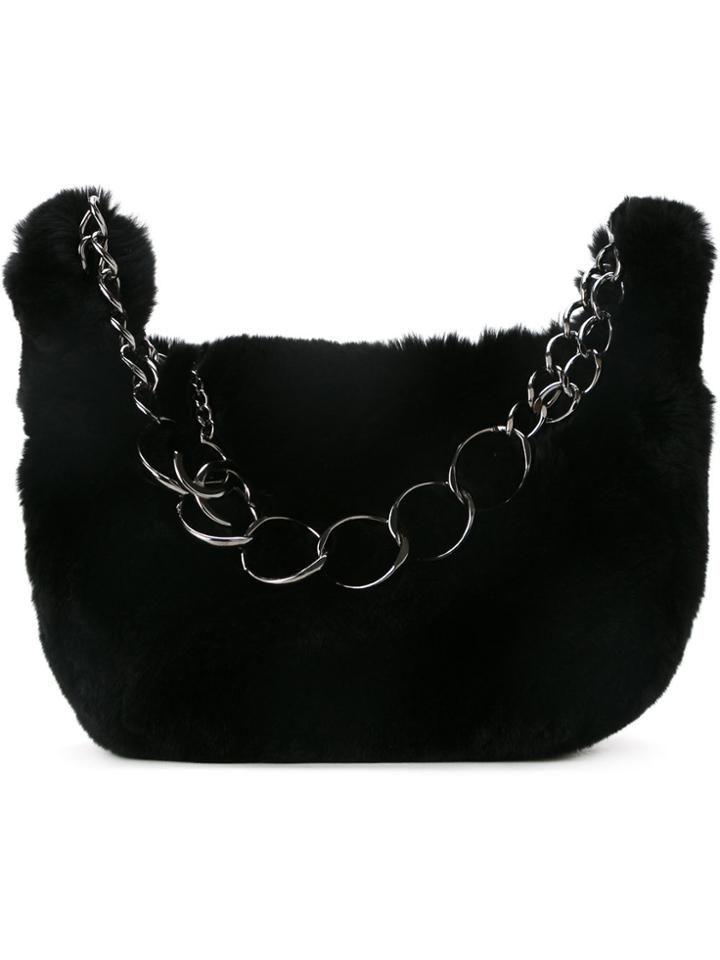 Chanel Vintage Chain Strap Shoulder Bag - Black